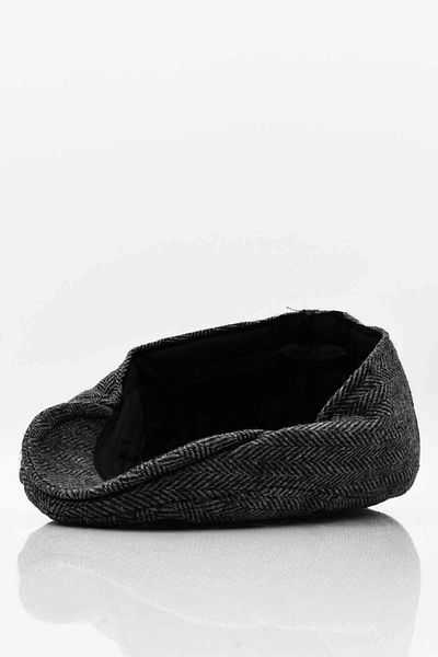 Külah Men's Cap Herringbone Flat Cap Thermal Wool Hat Anthracite