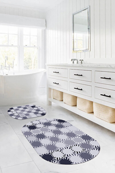 Napoli Home Ψηφιακή εκτύπωση, αντιολισθητική βάση, απλή μοντέρνα οβάλ χαλάκι ...