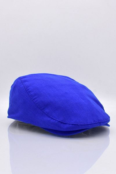 Külah Saks Blue Cap Cotton London Flat Cap Hat