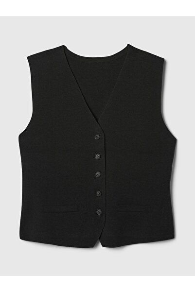 GAP Kadın Siyah CashSoft Kazak Yeleği