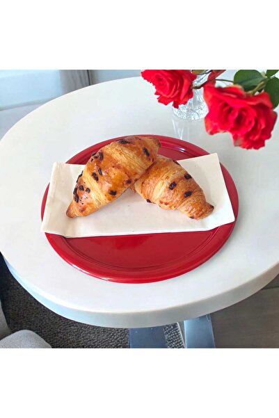 EceAksesuar Metal Tray Metal Plate 6 Pieces Round Tea and Coffee Presentation Tray Presentation Plate 17 cm