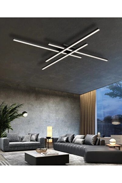 ZR AYDİNLATMA Zr Aydınlatma Antrasit 105x105cm 4000k Işık, Kumandalı, Led Tav...