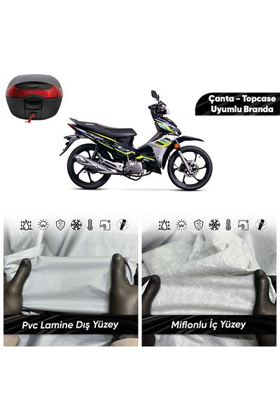 ULTRASHOP Modenas Modenas Motorcycle Canvas Waterproof Miflow Topcase Bag Compatible Motor Canvas