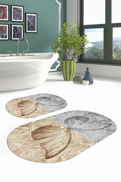 Napoli Home Set de toaletă pentru baie ovală, lavabilă digitală, colorată, mo...