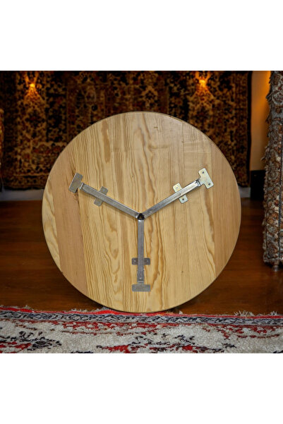 Şeker Marangoz Ebru Şeker Ayaklı Katlanabilir Ahşap Çam Yer Sofrası 70 Cm