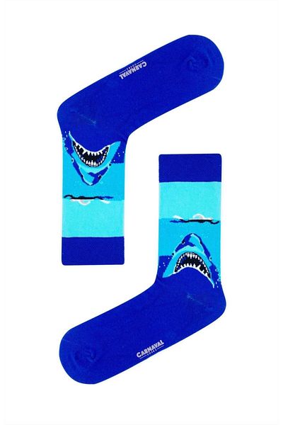 CARNAVAL SOCKS Цветни чорапи с шарка на акула