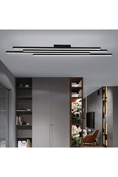 ZR AYDİNLATMA Zr Aydınlatma Antrasit 120cm 4000k Işık Kumandalı, Led Tavan La...