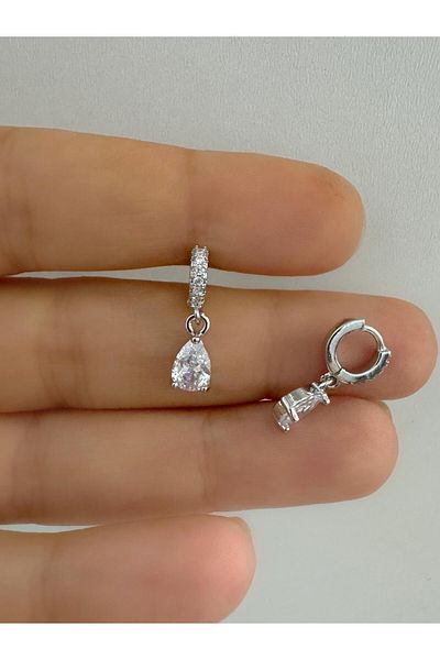 Arescollection 1 Piece Zircon Stone Drop Dangle Tragus Rook - Piercing Earrings