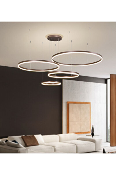 Zr Aydınlatma Siyah Çember Ø40,60,80,100cm, 4000k Işık, Kumandalı, Led Lamba