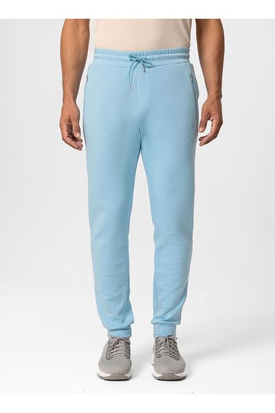 Boris Becker Πλεκτό παντελόνι Jogger με λογότυπο Baby Blue Color