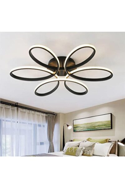 ZR AYDİNLATMA Zr Aydınlatma Antrasit Papatya Ø60cm 4000k Işık Rengi, Kumandal...