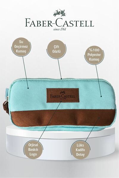 Faber Castell Pastel Çift Gözlü Kalem Kutusu - Pastel Mavi