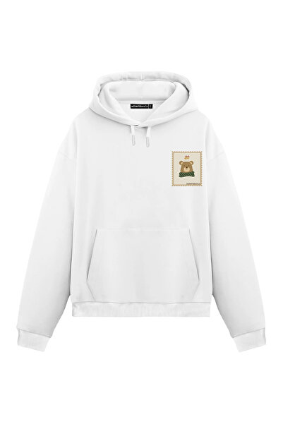 Mounte Bianca Унісекс новорічний ведмідь - звичайна толстовка з капюшоном