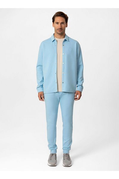 Boris Becker Πλεκτό παντελόνι Jogger με λογότυπο Baby Blue Color