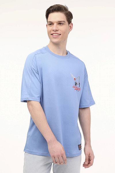 lumberjack Chase 11 Bb1011 0 Collar Men's Indigo T-shirt