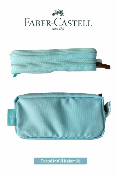Faber Castell Pastel Çift Gözlü Kalem Kutusu - Pastel Mavi