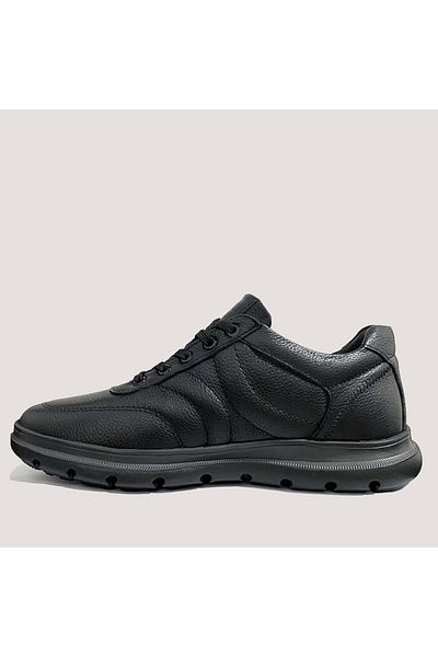 MARCOMEN 20023 Men's Black Leather Casual Shoes - 40