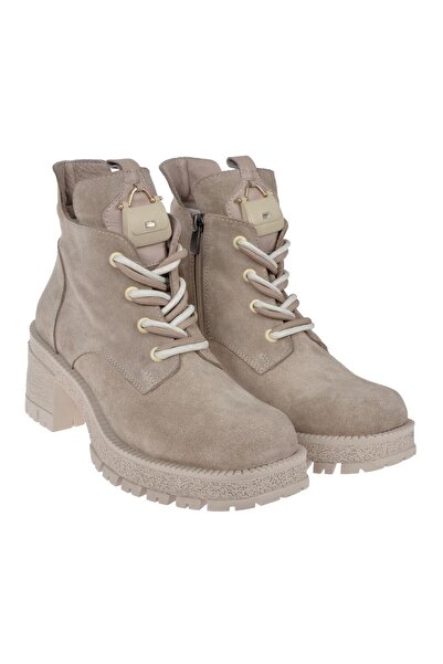 pullman Maximino Hakiki Deri Rugan Kadın Bot MX-2322 BEJ SÜET