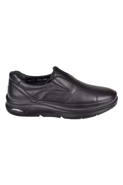 Forelli Pantofi pentru bărbați confort din piele naturală neagră - pentru hallux