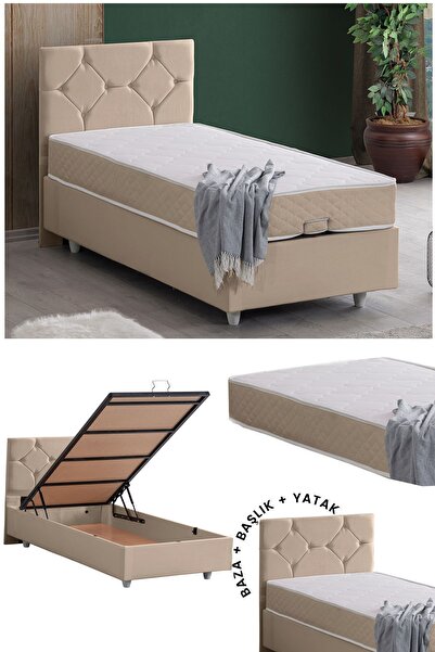 Setay Glamis Tek Kişilik Baza Başlık Letto Yatak Seti