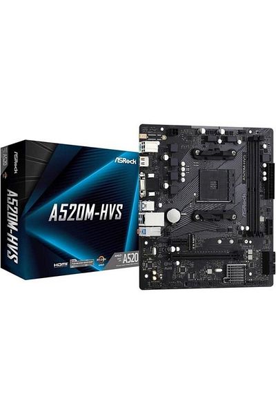 ASROCK A520m-hvs DDR4 HDMI PCIe 16x V4.0 AM4 Matx - Pcie 16x V4.0 Am4 Matx