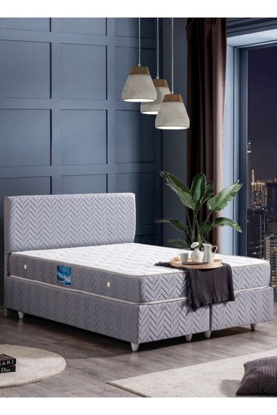 Setay Kristal Baza Başlık Orthosoft Yatak Seti, Gri