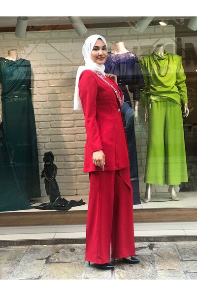 CLIO CLİO YAKASI TAŞLI KREP TAKIM ELBİSE