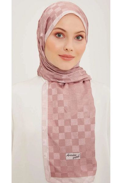 Armine Trend B.Janjan Shawl 50 - Pink Checker Pattern