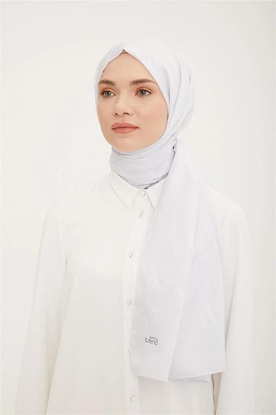Armine Trend White A Logo Shawl 4-01