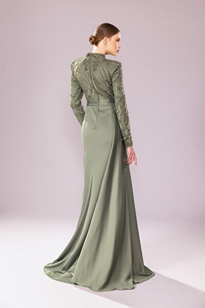 Katre Long Sleeve Hijab Evening Dress - Kenzel Embroidered Dress