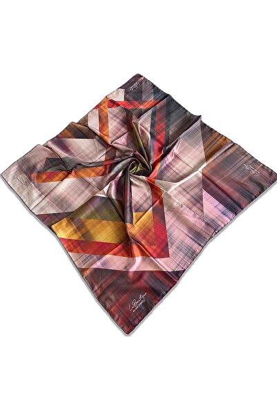 LA BOUTIQUE Eșarfă clasică neagră cu model Karma - 1118-07 34433