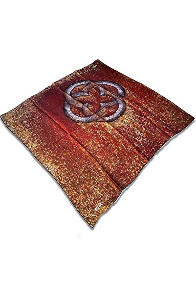 Aker Kırmızı Karma Desen Sura İpek Eşarp 31924