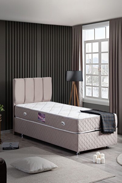 Setay Tetra New Baza Başlık Delüx Ortopedik Yatak Seti, Açık Kahve