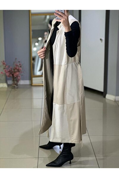 Moodbasic LARGE SIZE LEATHER DETAILED VEST