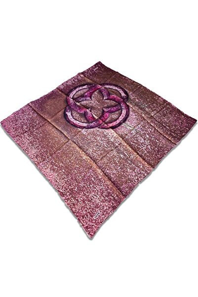 Aker Pembe Karma Desen Sura İpek Eşarp 31919