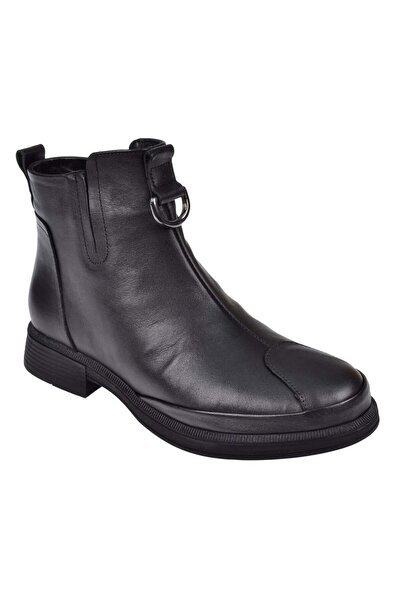 Beety Hakiki Deri Yumuşak Kadın Bot BEE-2040 SİYAH