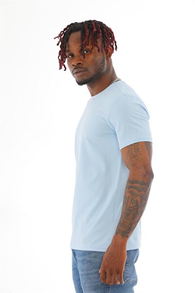 penyebizden Ανδρικό κοντομάνικο μπλουζάκι από βαμβακερό Lycra Basic Slim Fit