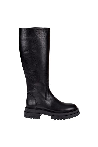 pullman Castle Black Hakiki Deri Kadın Çizme CB-25900 SİYAH