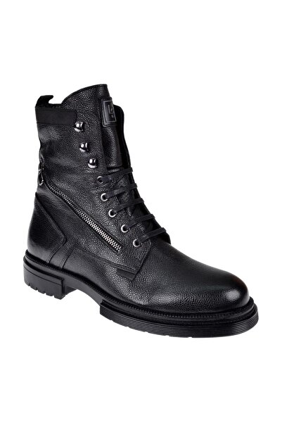 LUCIANO BELLINI Hakiki Deri Erkek Bot LB-5807 SİYAH