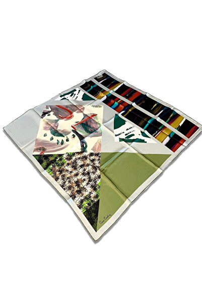 Pierre Cardin Yeşil Karma Desenli tivil Ipek Eşarp 8394438-951