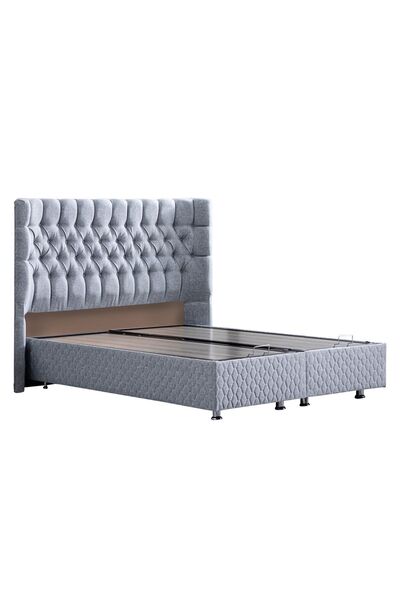 Setay Napoli New Çift Kişilik Baza Başlık Seti, Açık Gri