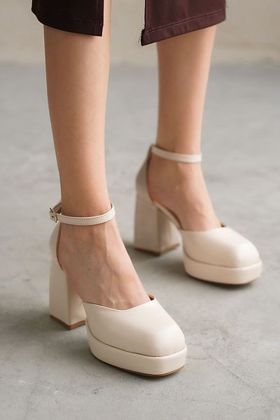 GOFFSHOES Pantofi cu toc Gander Platform pentru damă - piele piele