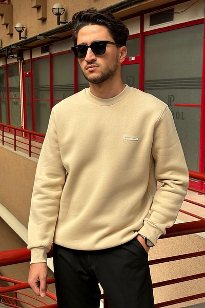 inpool Φούτερ Urban Culture Oversize - Crew Neck, Raster, 3 κλωστών, OD1022