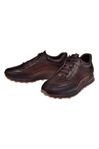 pullman Voyager Hakiki Deri Erkek Spor Ayakkabı VOY-6017 KAHVE NUBUK