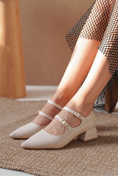 GOFFSHOES حذاء Jovis نسائي بكعب منخفض - جلد أسمر