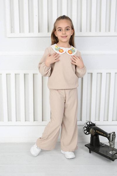 tunays shopping Knitted Collared Spanish Leg Girl's Lower and Upper Set