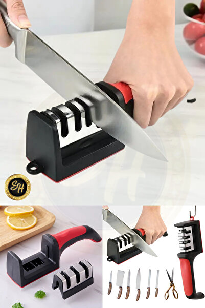 Snow Homs Profesyonel Bıçak Bileyici 3 Açılı Elmas Seramik Tungsten Çelik El Bıçakları Bileme