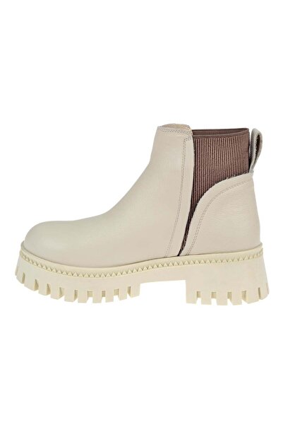 pullman Maximino Yanı Lastikli Kısa Kadın Bot MX-ZMB-06 BEJ