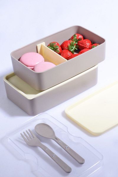 Saint Belisama Nature 2 Layer - Microwave Compatible Food and Lunch Box for Athlete and Student School