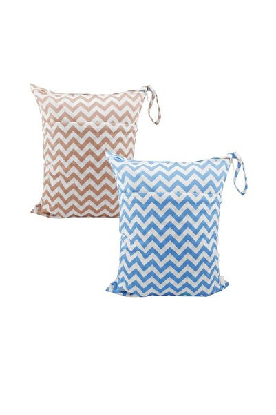 Timburly Ikili Sızdırmaz Su Geçirmez Cepli Fermuarlı Islak Kuru Kirli Bebek B...